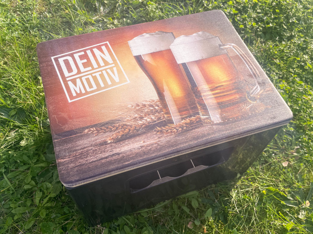 4 Stück Bierkastensitz mit individuellem Motiv passend für 20er